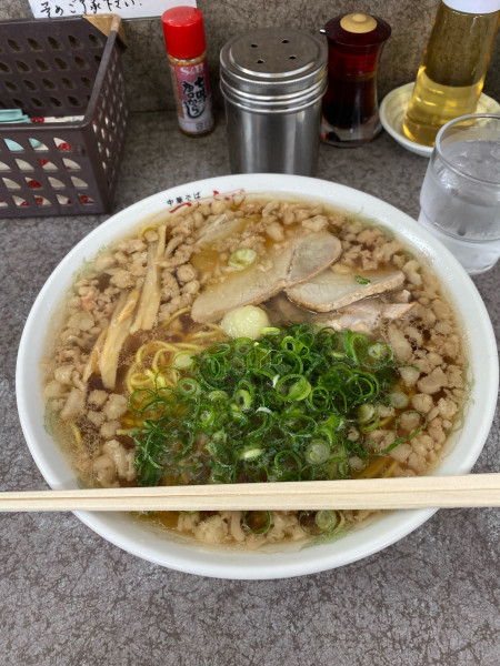 「中華そば大盛脂マシマシニンニクトッピング」@つたふじ 福山支店の写真