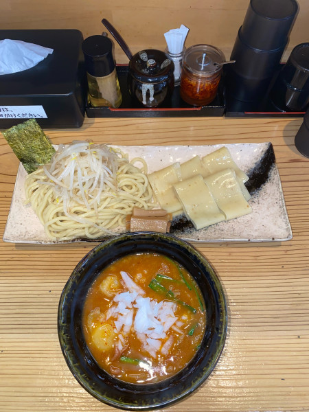 「辛味噌つけ麺(牛モツ&豚バラMix)¥1,500円(限定)」@麺屋 一幸の写真