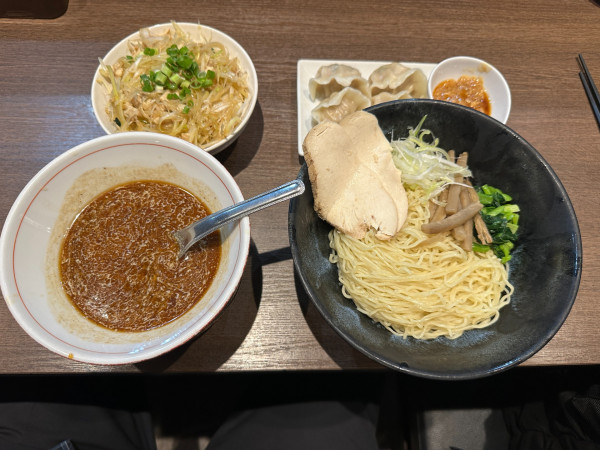 「鶏白湯かつおつけめん（大盛・220g）1,030円」@らーめんや なかじゅう亭 高崎オーパ店の写真