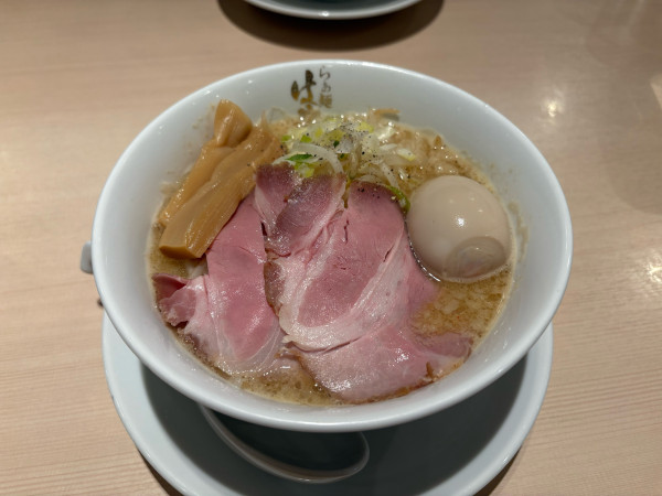 「味玉味噌らぁ麺 + 焼き餃子」@らぁ麺はやし田 武蔵村山店の写真