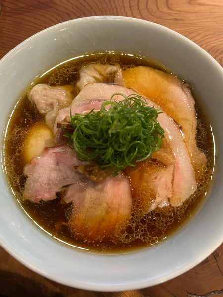 「特製中華そば(豚チャーシュー)太麺」@中華そば しば田の写真