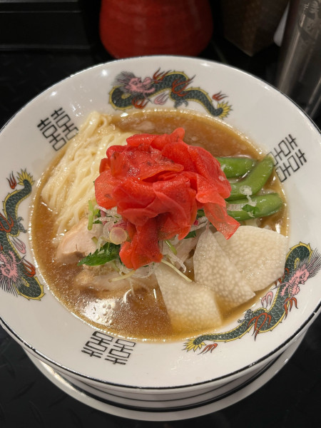 「冷やしみぞれ煮干の大盛り」@トーキョーニューミクスチャーヌードル 八咫烏 CHIKARABOの写真