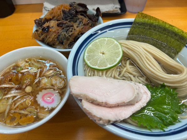 「真鯛の昆布水つけめん+はるさめごはん」@らーめん 護什番の写真