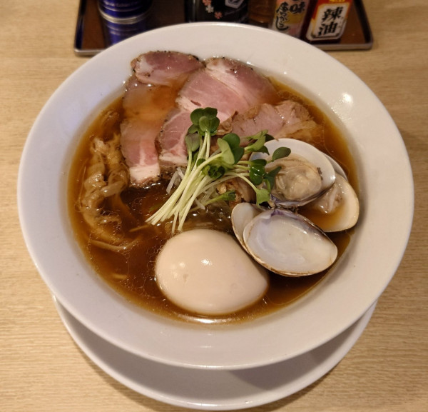 「特製蛤そば(醤油、1450円)」@麺屋壱心の写真