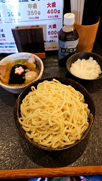 「生姜つけ麺（塩）中盛り味玉ライス」@秋田ラーメン はまの写真