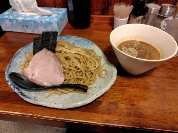 「濃厚煮干しつけ麺(大盛り)¥1150」@麺匠 濱星 溝の口店の写真