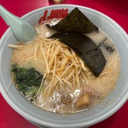 ネギ塩ラーメン（中盛）・無料半ライス