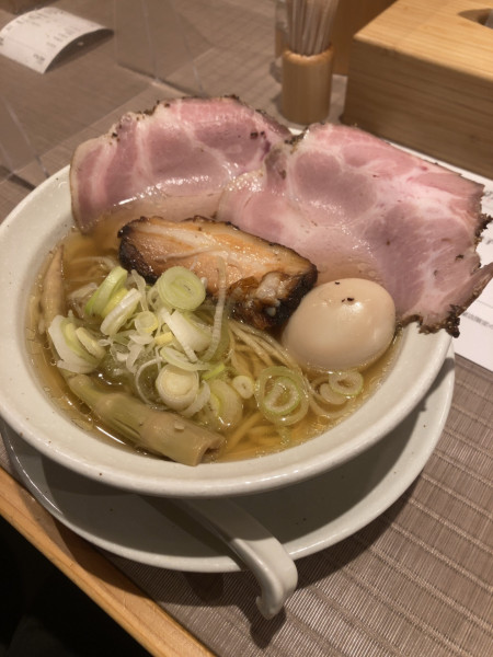 「2種チャーシューらーめん貝出汁980円+煮卵120円」@麺屋優光 名古屋店の写真