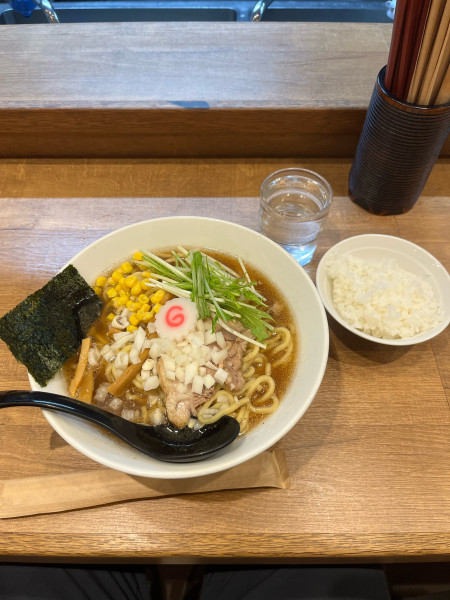「ターボ　肉出汁醤油味（大盛）+小ライス　¥1,450」@いぶし銀の写真