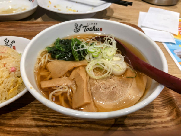 「半ラーメン（裏Ｃセット）」@れんげ食堂 Toshu 用賀店の写真