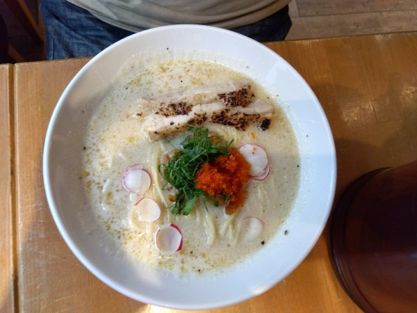 「ホタテヌードル　限定」@鶏ポタラーメン THANK お茶の水の写真
