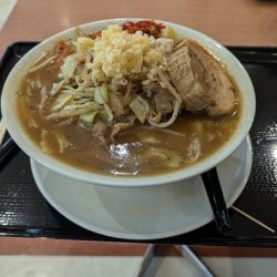 こく旨醤油ベシらぁ、野菜マシ、炙りチャーシュー