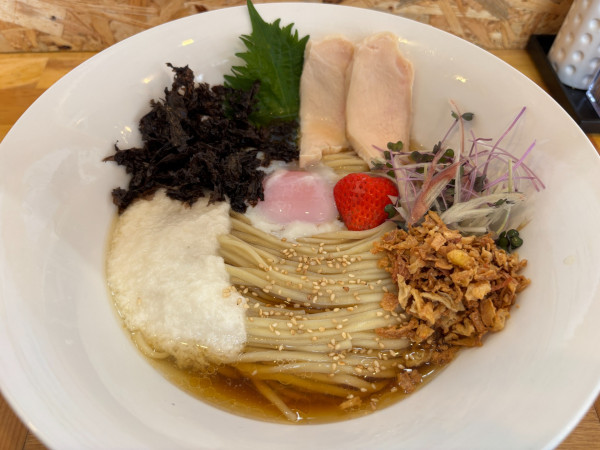 「【限定】冷やしニボコン」@JAPANESE RAMEN マンちゃん 住吉店の写真