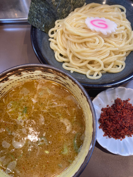 「つけそば、辛味」@麺彩房 中野本店の写真