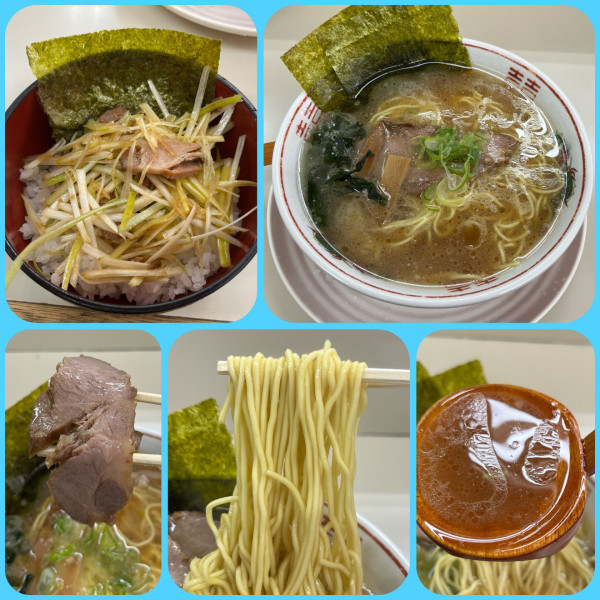 「らーめん＋ねぎ丼セット￥690」@ラーメンショップ 希望ヶ丘店の写真