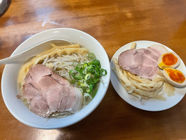 「夜塩ラーメン¥700 TP盛合¥400」@麺屋 菜々兵衛の写真