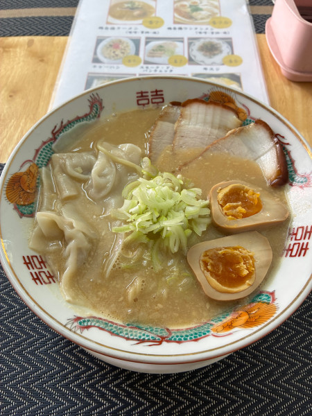 「鶏白湯ワンタンメン(味噌)」@カンニャラーメン居酒屋の写真