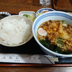 そば定食（かき揚げ蕎麦＋ライス）1000円