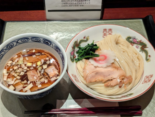 「限定旅情シリーズ第一弾　生姜醤油つけ麺　「紫雷-shiden-」」@つけ麺 繁田の写真