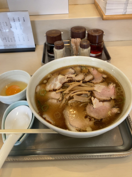 「チャーシューメン＋生玉子　1480円」@永福町大勝軒の写真