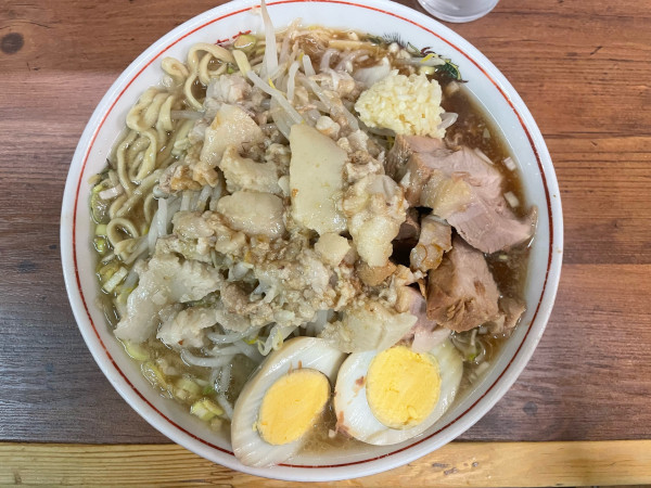 「小 ¥900 煮卵 ¥100 ネギ ¥100」@ラーメン二郎 品川店の写真