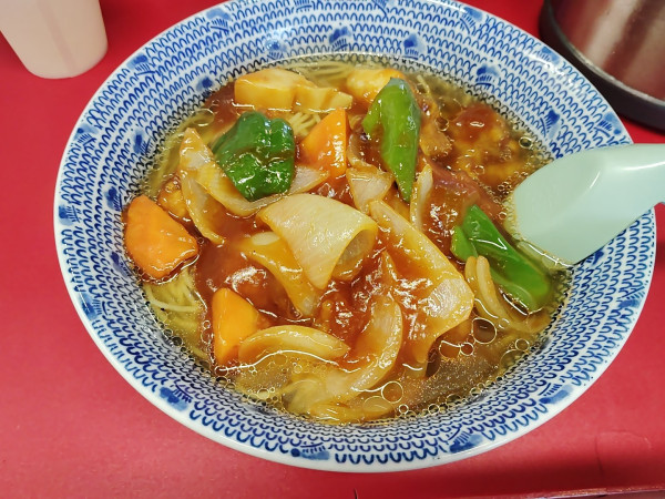 「日替わり　酢豚定食→酢豚麺　　980円」@あ麺んぼの写真