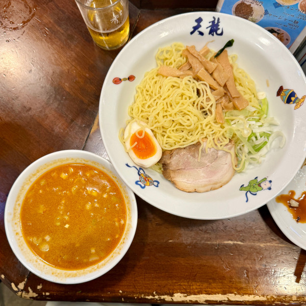 「タンタンつけ麺レバニラ餃子」@天龍 銀座街店の写真