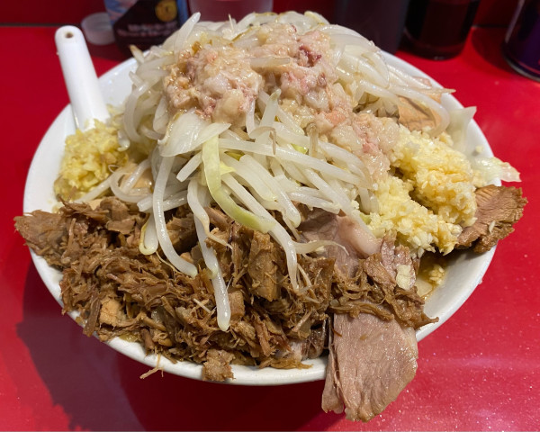 「小豚ラーメン  崩  ショウガ半分」@ラーメン二郎 西台駅前店の写真