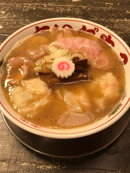 「海老ワンタン麺大盛」@あいだや2の写真