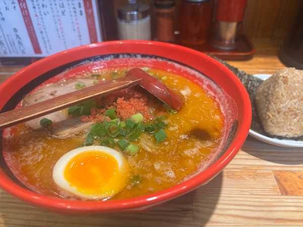 「ほどほど、えびしお、細麺、エビおにぎり」@えびそば一幻 総本店の写真