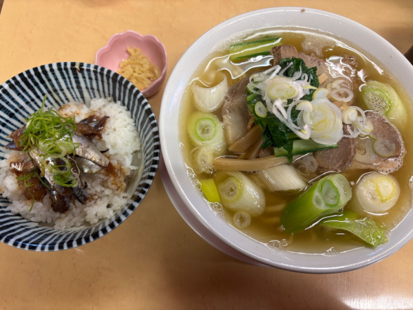 「ネギチャーシュータンメン＋いわし丼」@中華そば よしかわの写真
