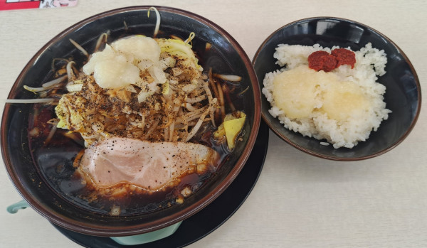 「家系二郎ブラック1090円」@横浜家系ラーメン 浜乃家 十文字店の写真