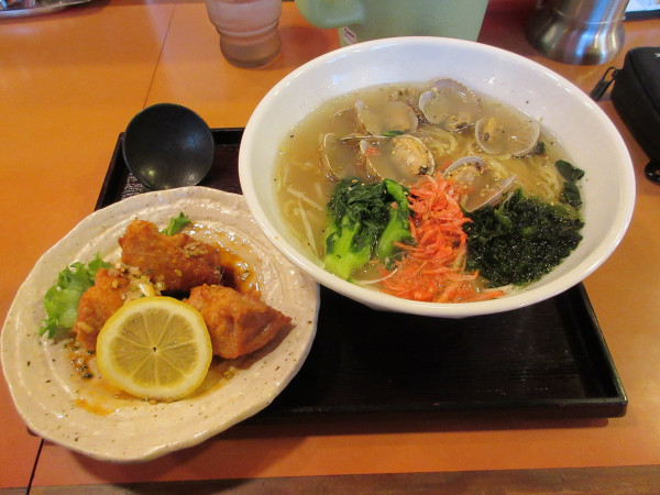「限定あさりらーめん（９６８円）＋若鶏の中華ソース４４０円」@こだわりらーめん ゆきむら亭 荒川沖店の写真