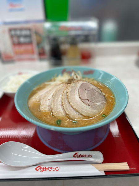 「味噌チャーシュー」@くるまやラーメン 宇喜田店の写真