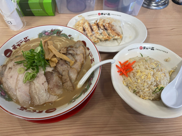 「こってりサービス定食（麺大盛・カタ）」@天下一品 岩槻店の写真