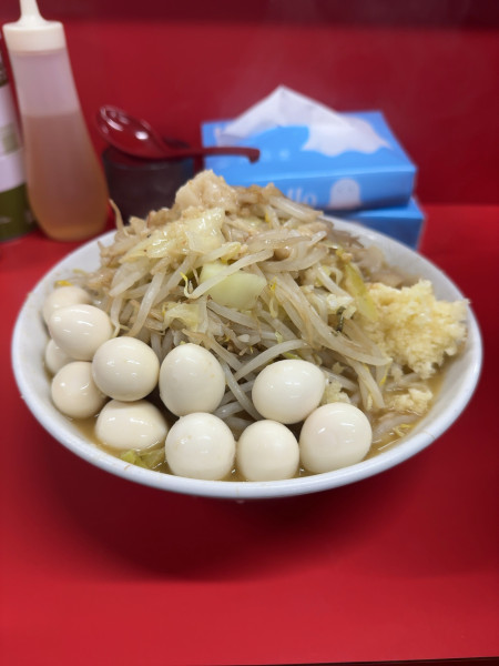 「小ラーメン　うずら✖️2」@ラーメン二郎 仙台店2の写真