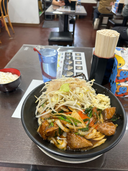 「レバニラ炒め麺」@ラーメン 富次郎 笠間友部店の写真