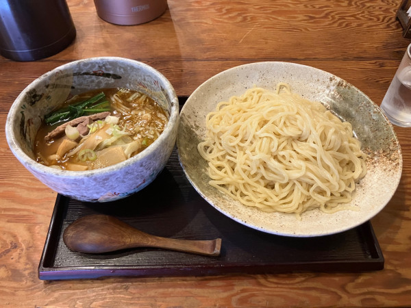 「野菜つけ麵 1050円 ＋ クーポン大盛り」@我楽酒家 丸長の写真