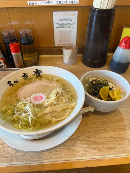 「ラーメン　とろろ丼」@食い処 克貴の写真