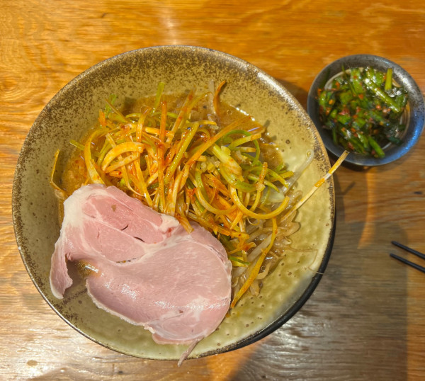 「辛ネギ味噌ラーメン+辛ニラ」@純米味噌らーめん なかむらの写真