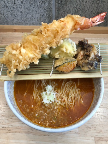 「海老味噌ラーメン海老天と天玉丼セット」@神の海老天ラーメンの写真