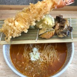 海老味噌ラーメン海老天と天玉丼セット