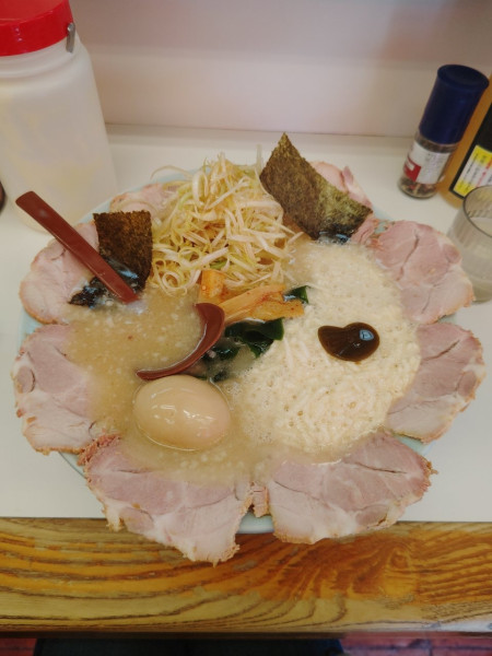 「ネギとろチャーシューメン(正油・中盛)(1,200+100円)」@壱発ラーメン 福生店の写真