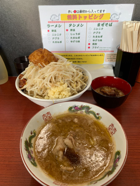 「鶏油とエビの塩つけ麺」@ラーメン一太豚の写真