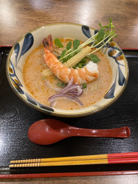 「海老ビスクそば（８９０円）」@木灰そば 太陽人の写真