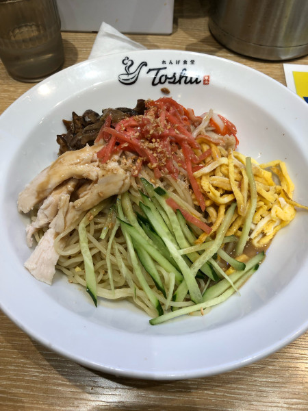 「６品目の冷し中華胡麻」@れんげ食堂Toshu 溝の口久本店の写真