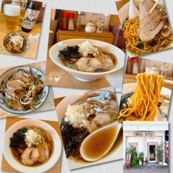 醤油らーめん（唐辛子麺）750円＋ビール小瓶