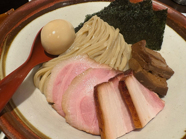「特製つけ麺1350円 大盛り150円」@長男、ほそのたかしの写真