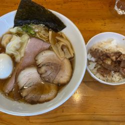 特製淡麗煮干しそば+ミニチャーシュー丼(1070+240)