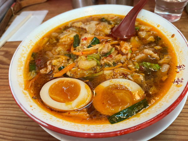 「ラーメン　煮卵」@彩華ラーメン 橿原店の写真